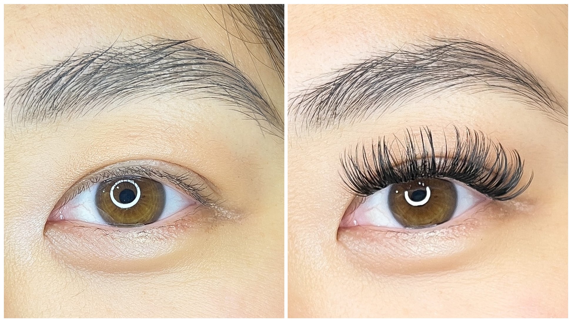 Jade Lashes on Model 2 Before and After